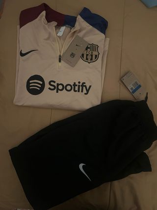 Chándal Nike FC Barcelona Spotify Beige