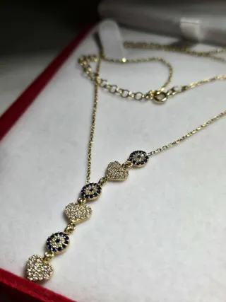 Collana Cuori e Occhi Blu