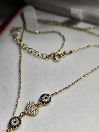 Collana Cuori e Occhi Blu