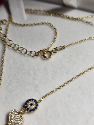 Collana Cuori e Occhi Blu