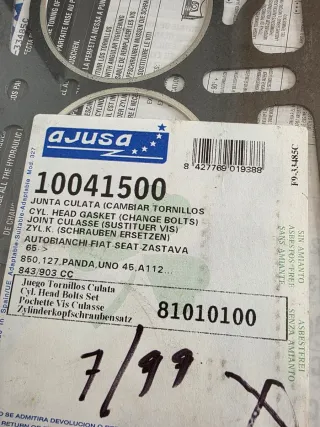 Junta Culata Ajusa 10041500 Fiat Panda