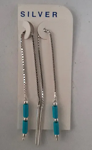 Orecchini a scorrimento argento