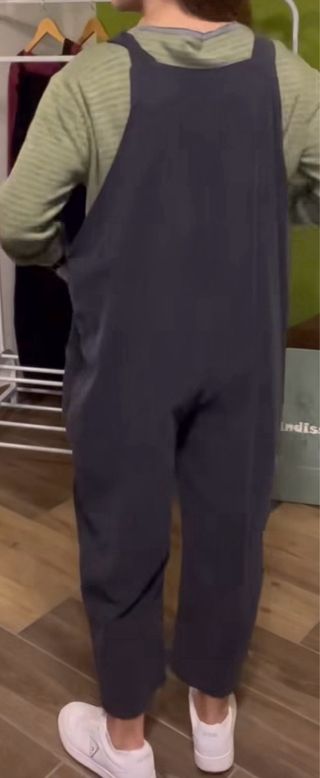 Salopette marrone in velluto a coste