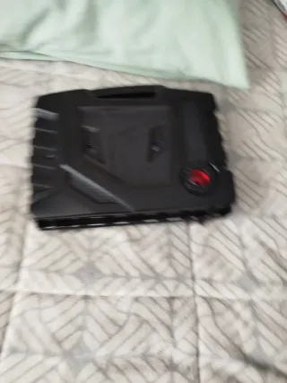 Maletín de espionaje negro y azul