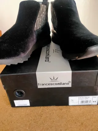 Botines negros con pedrería talla 41