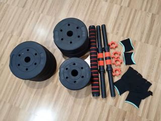 ◆NUEVO PRECINTADO◆ Juego de pesas 20Kg a estrenar