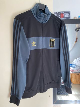 Chaqueta original Adidas Italia Negra y Gris