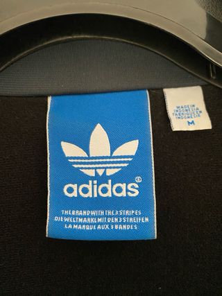 Chaqueta original Adidas Italia Negra y Gris