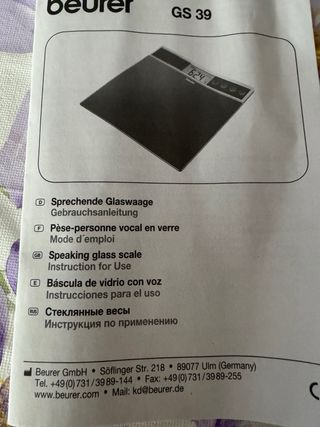 Báscula de Baño Beurer