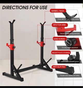 Rack para sentadillas y press