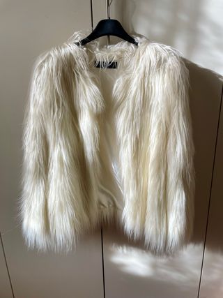 Cappotto Zara pelliccia sintetica bianca