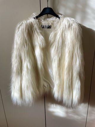 Cappotto Zara pelliccia sintetica bianca