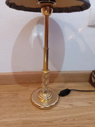 Set di 2 lampade dorate