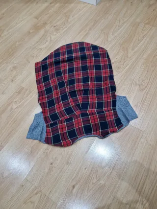 Camiseta Zara gris cuadros Talla S