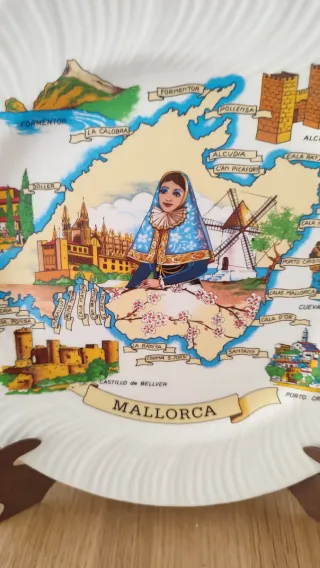 Plato decorativo Mallorca mapa turístico
