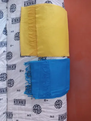 Bufanda y Fular Amarillo y Azul