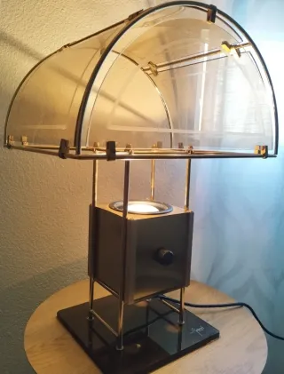 Lámpara Vintage latón y Cristal