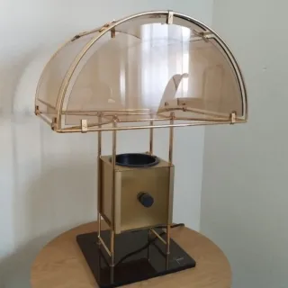 Lámpara Vintage latón y Cristal