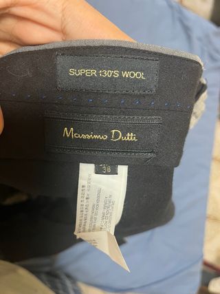 Pantalones de lana Massimo Dutti grises