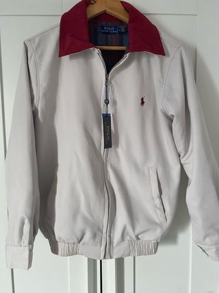 Chaqueta Beige y Roja Mujer