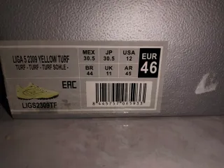 Scarpe Joma Calcio 5 Taglia 46 Giallo Nero