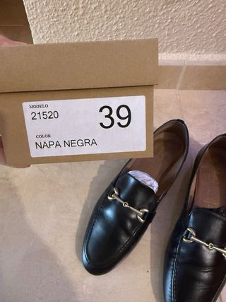 Mocasines MiMao Piel Negro Talla 39