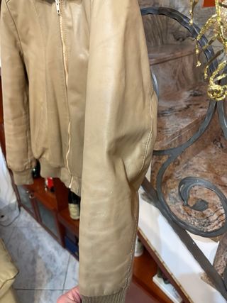 Giubbino bomber in vera pelle vintage