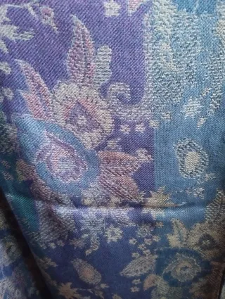 Splendido sciarpa/foulard donna blu e viola