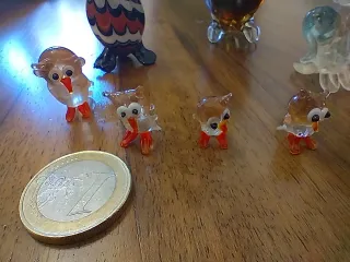 7 Gufetti da collezione in vetro