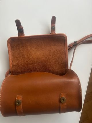 Bolso bombonera Zara cuero