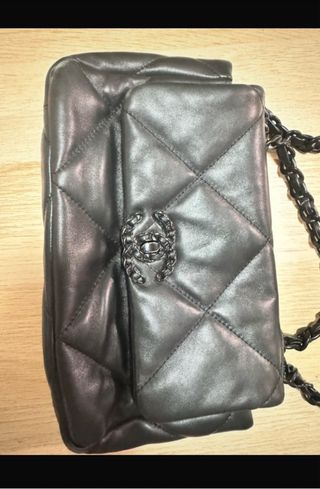 Bolso Chanel Negro Piel Acolchado