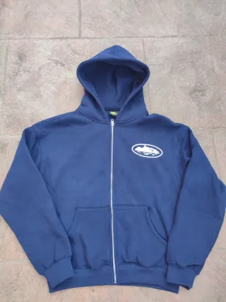 Sudadera Corteiz Azul con Cremallera