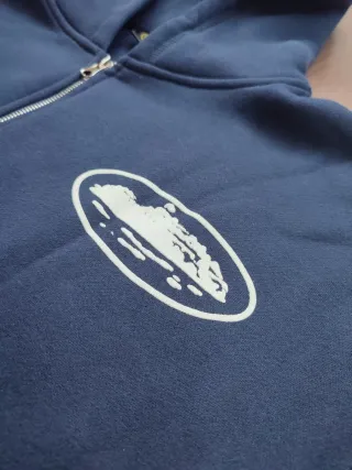 Sudadera Corteiz Azul con Cremallera