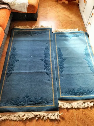 Set di 3 tappeti in lana vergine per camera da letto