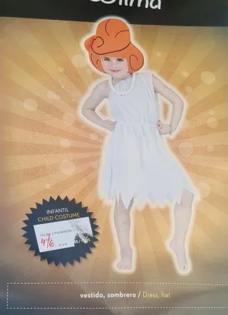 Disfraz Wilma Picapiedra Talla 4-6 años