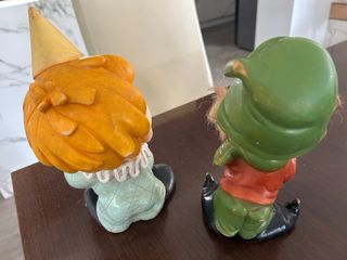 Muñecos vintage payaso y gnomo