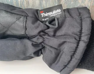 Guantes de Nieve Negros con Copos