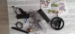 Nintendo Wii, volante, comando, 3 giochi
