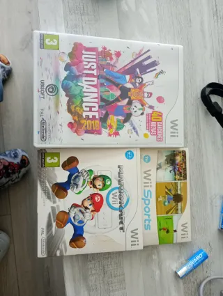 Nintendo Wii, volante, comando, 3 giochi