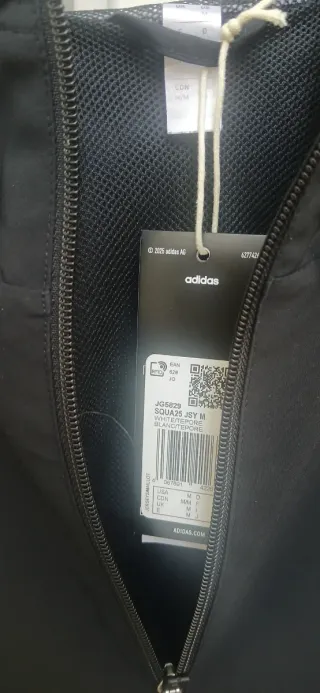 Giacca a vento Adidas nera con cappuccio nuova