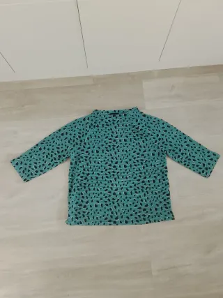 Jersey Zara verde estampado