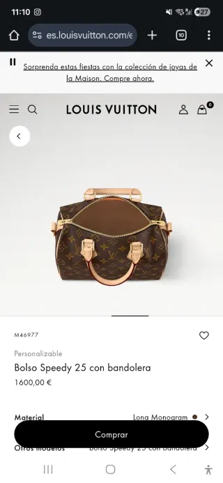 Bolso Louis Vuitton Speedy Monogram Marrón Beige