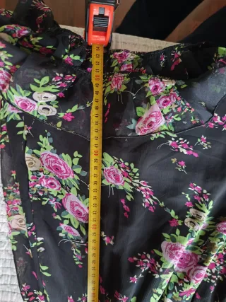 Top donna floreale nero e rosa