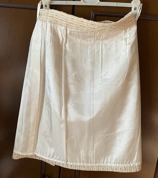 Gonna bouclé di lana Donna, colore beige taglia 42