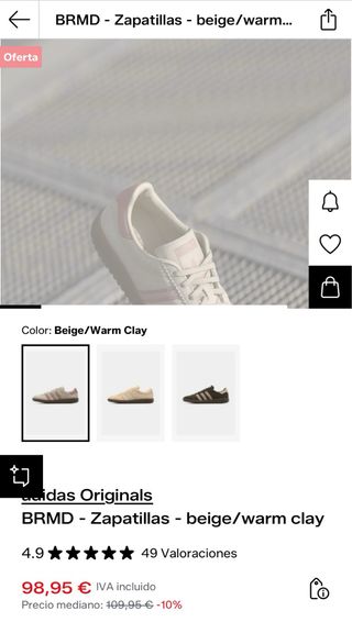 Zapatillas Adidas Beige y Rosa Mujer