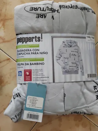 Sudadera Pepperts! Gris Niño 146/152