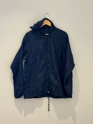 Chubasquero Impermeable azul con capucha