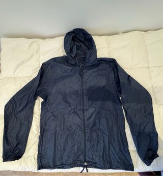 Chubasquero Impermeable azul con capucha