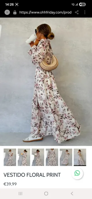 Vestido floral blanco