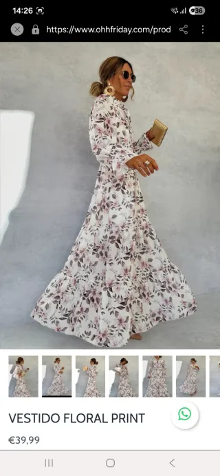 Vestido floral blanco